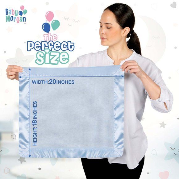 COPY - Baby Morgan Thermal Waffle Blanket Nylon Satin Trim - 18”x20” Mini Secur… - Picture 6 of 16